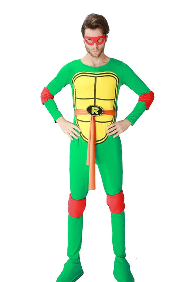 Elastic Teenage Mutant Ninja Turtles Halloween Costume For Men Red-elleschic