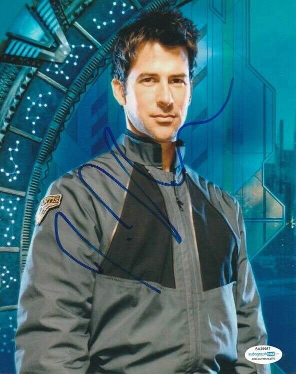 JOE FLANIGAN SIGNED STARGATE ATLANTIS 8x10 Photo Poster painting! GENERAL HOSPITAL ACOA COA