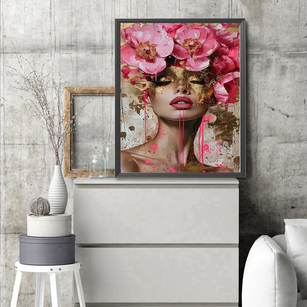 Elegant Woman DIY Paint By Numbers Kit on Canvas 40x50cm Without Frame Paint by Numbers Kits Drawing Paintwork for Beginners Adults Gift Home Wall Decor