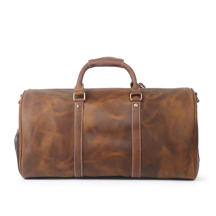 Men's Vintage Handmade Leather Duffle Sports Shoulder Bags