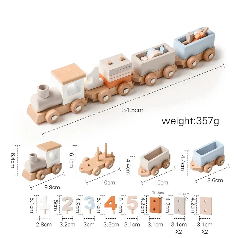 Wooden Birthday Train Toy