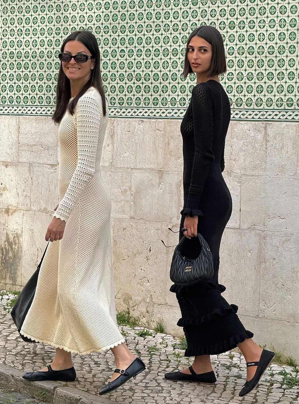 Uveng Uveng Leaf Side Knitted Dress Autumn And Winter 2024 Impact Color Splicing Elegant Retro Dress