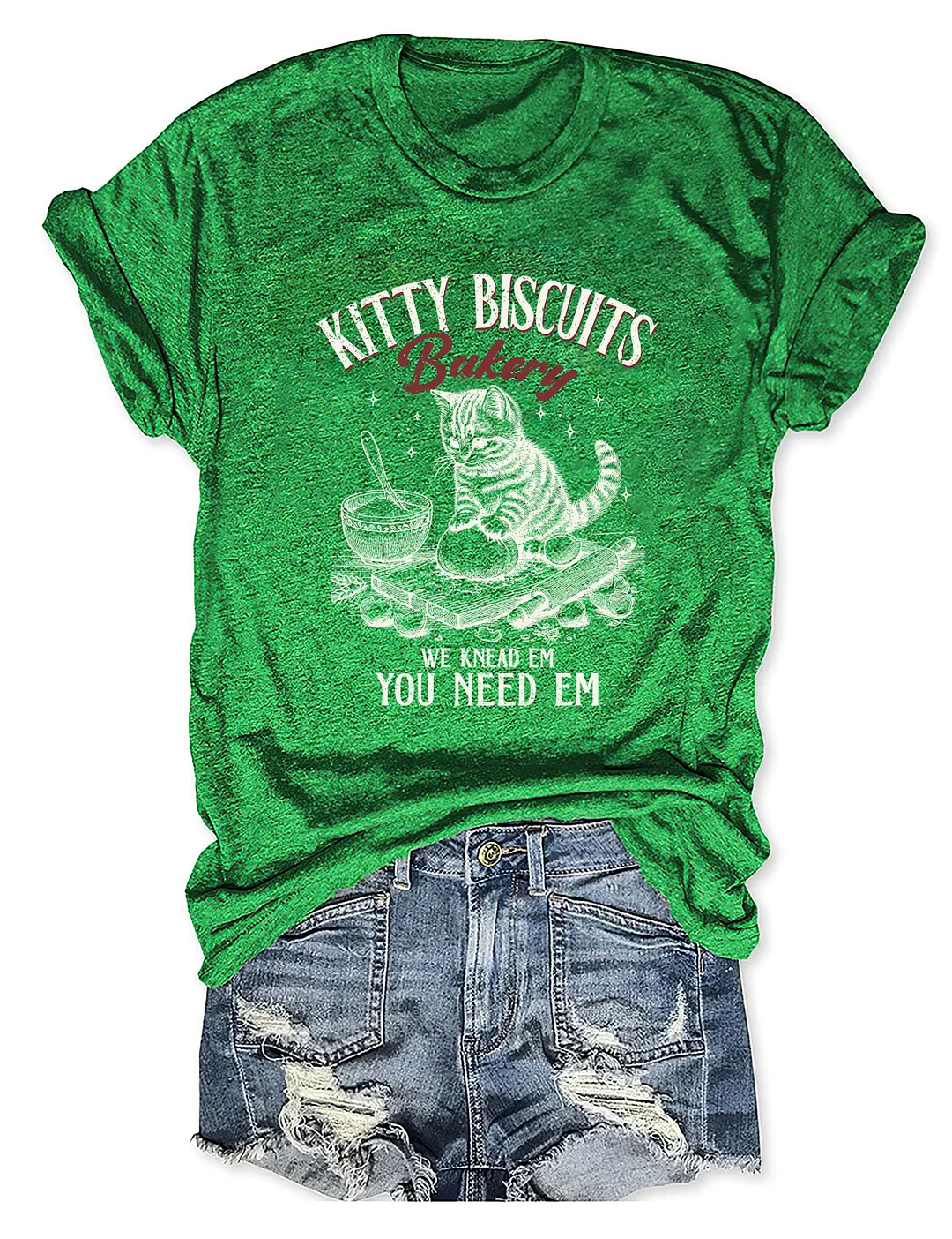 Kitty Biscuits We Knead Em You Need Em T-shirt