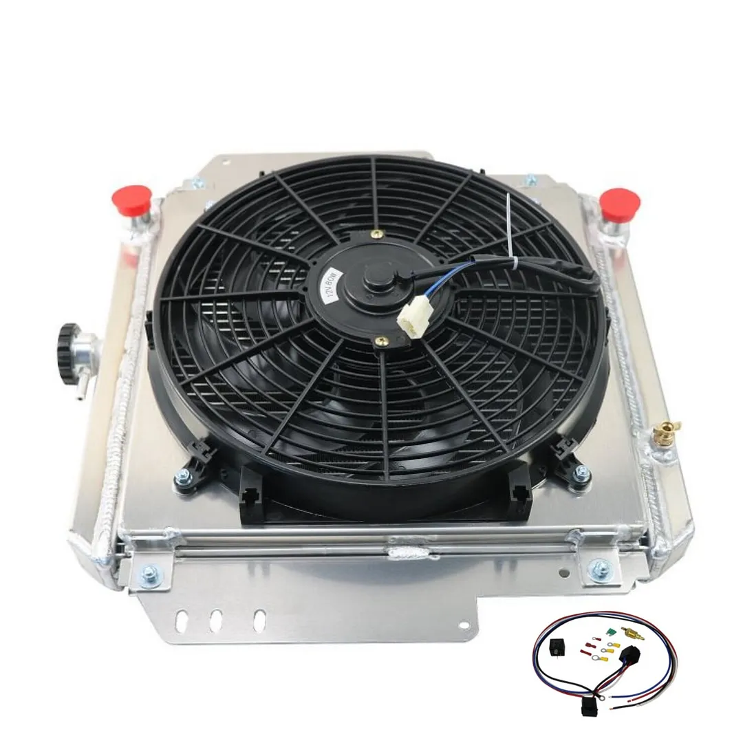 thumbnail interactive-video image 1 of Aluminum Radiator For 1986-1988 Suzuki Samurai 1.3L (JA/JX/SE) – 2 Row Cooling 1 of 3