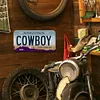 Cowboy - Enseigne M&eacute;tallique de permis de voiture(30*15cm)