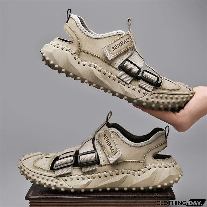 Men's Hollow Out Thick Sole Anti Slip Slingback Sandals