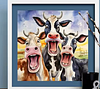 Funny Cows- Round/Square AB Drills Diamond Painting(50x50cm)