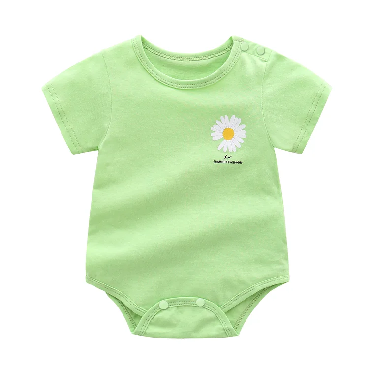 Baby Daisy Short Sleeve Cotton Bodysuit