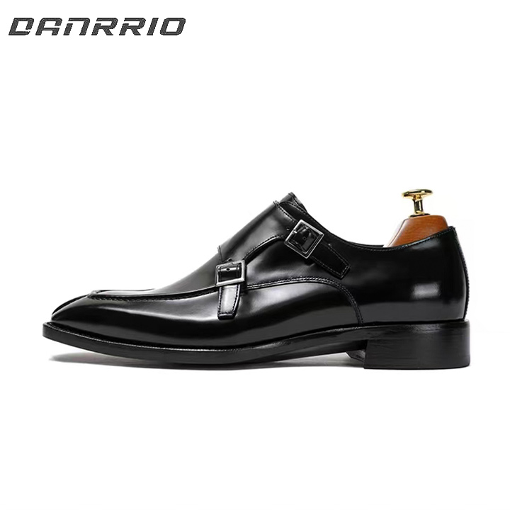 DANRRIO Business Formal Handmade Leather Buckle Munk Shoes DANRRIO.COM DANRRIO