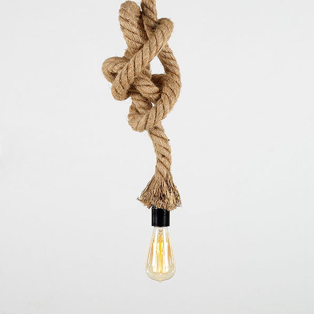 Country Retro Hemp Rope Pendant Light