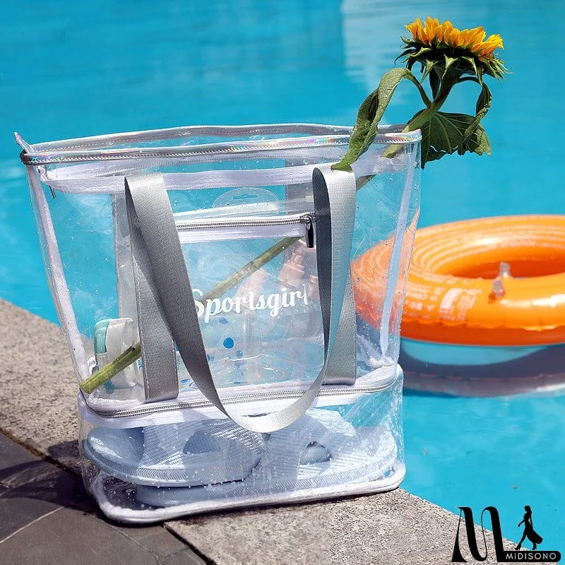 MidiSono - Wet & Dry Separation Waterproof Extra-Large Beach Tote Bag