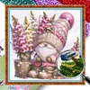 (US Only)Gnome Design DIY Bead Embroidery Kit 40x39cm 9CT Cross Stitch Kit for Home Decor