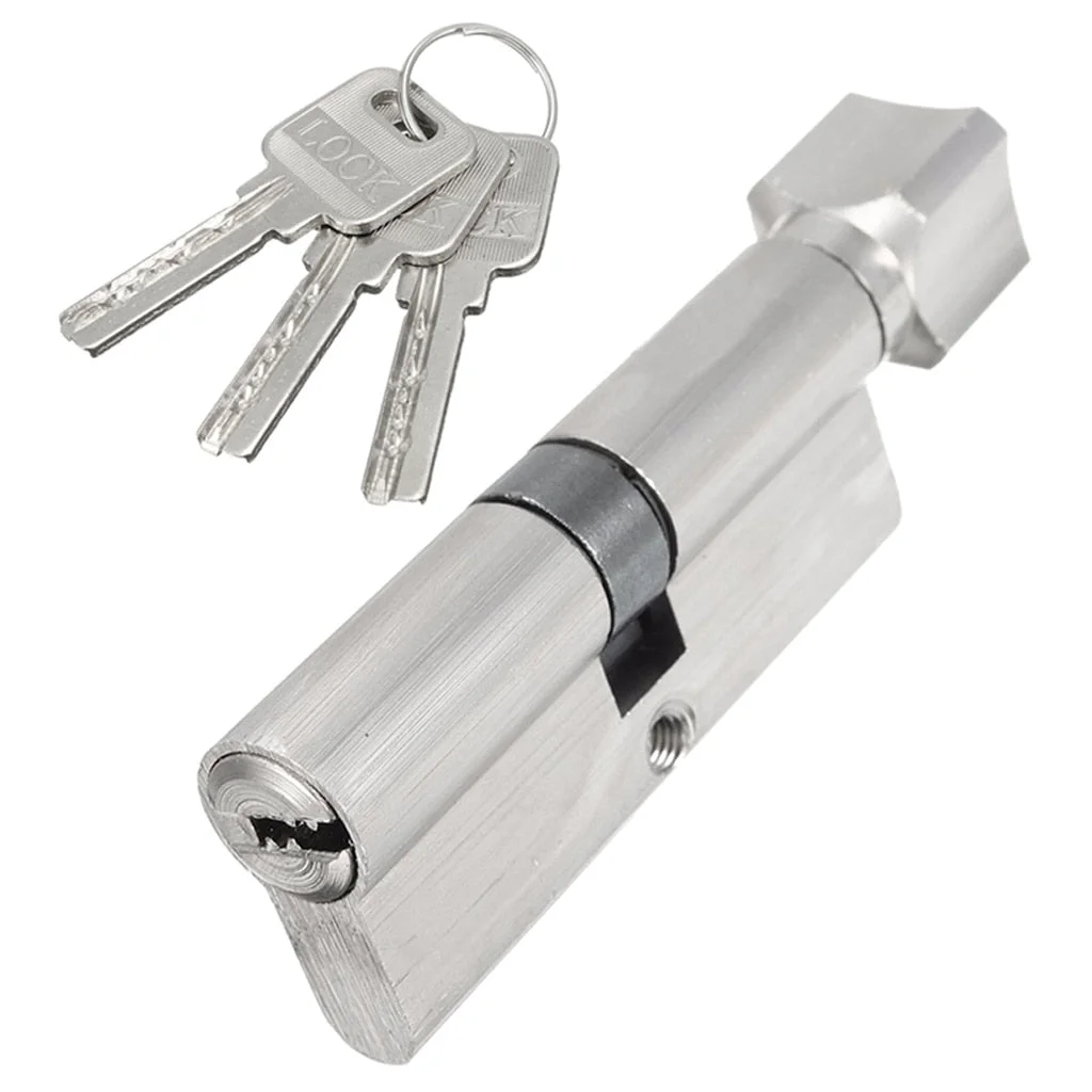 Cylinder Door Barrel Lock Anti-theft Security Door Lock Core With Extra Keys Lock High Security with Thumb Turn for Sliding Door