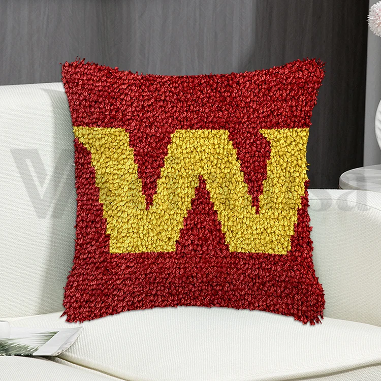 W Pillowcase Latch Hook Kits for Beginners veirousa