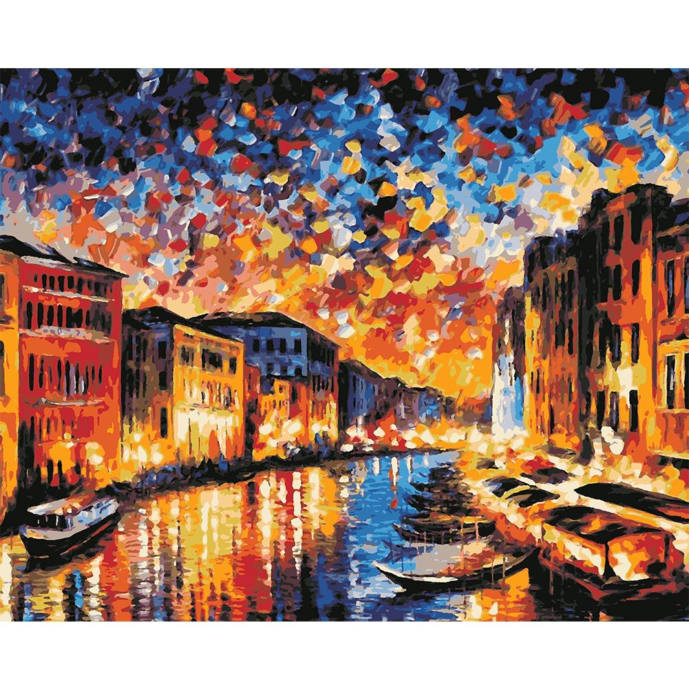 

Sunset Street View-Round Drill Diamond Painting-40*30CM, 501 Original