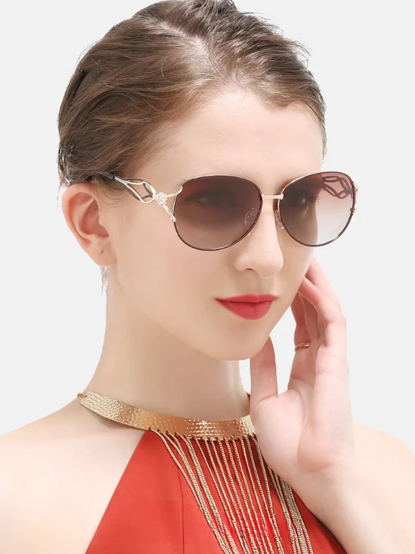 Diamond-Set Blackout Sunglasses