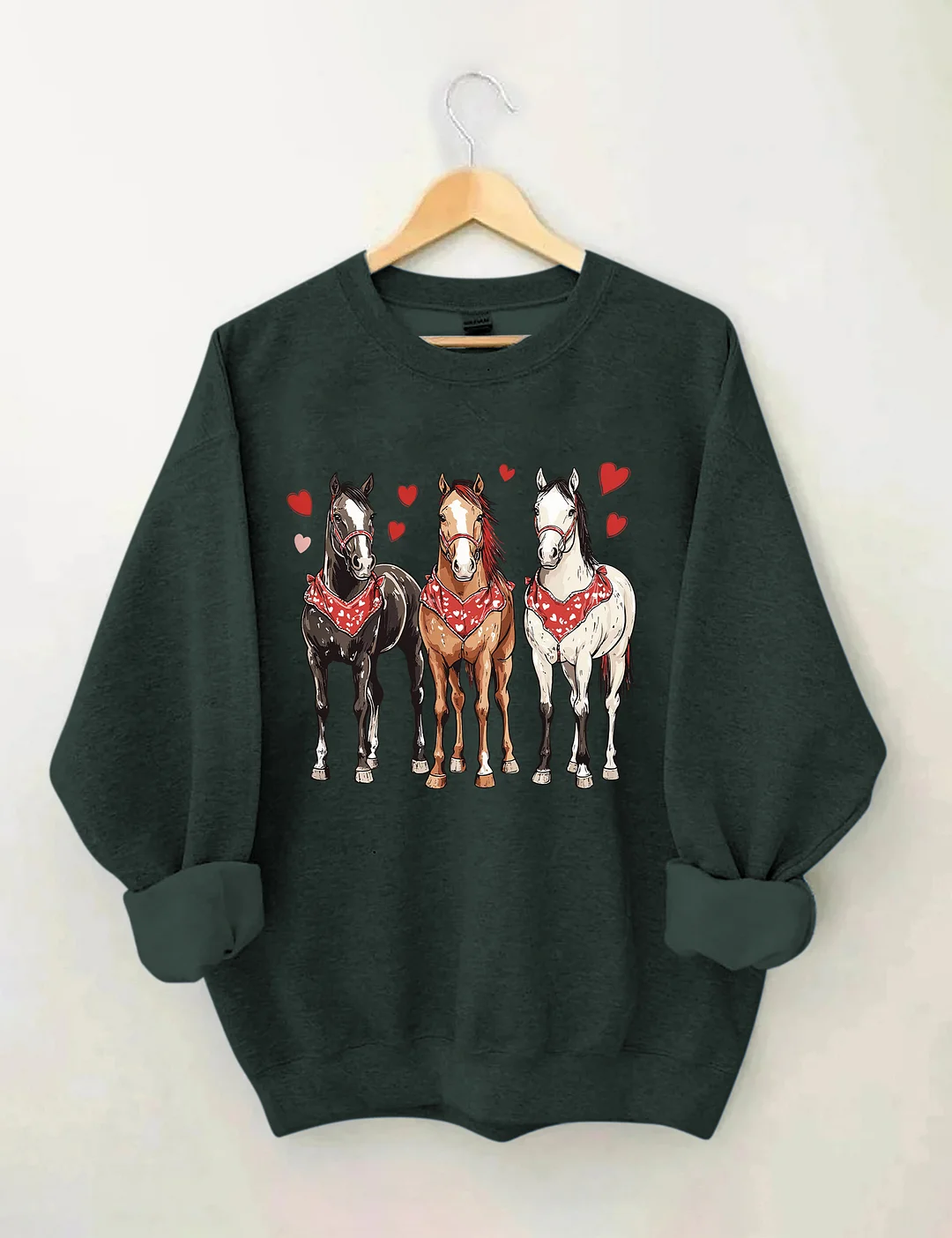 Valentine's Day Horse Sweatshirt