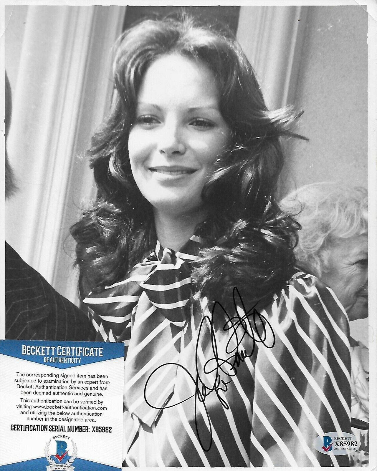 Jaclyn Smith Charlie's Angels Original Autographed 8X10 Photo Poster painting w/Beckett COA