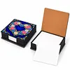 PU 5D Pearl Diamond Painting Kit Note Box DIY Diamond Art Notepad Box with 160 Sheets of Paper (Heart Wreath)