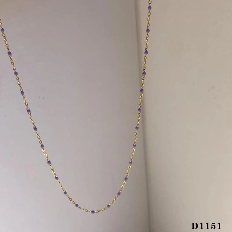 Casual Modern Style Color Block 304 Stainless Steel 16K Gold Plated White Gold Plated Gold Plated Enamel Plating Necklace