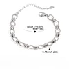 Stylish Silver Zircon Waterproof Bracelet Bangles