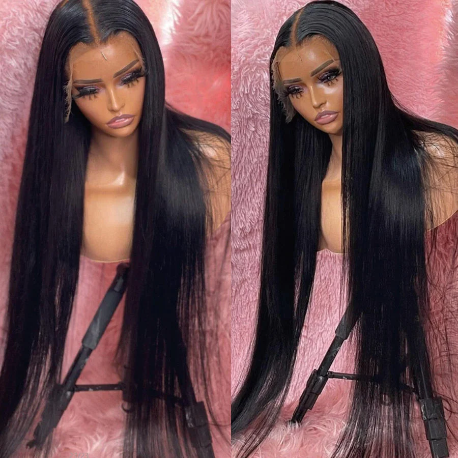 Transparent Lace Full Frontal Lace Wigs Straight Human Hair Wig