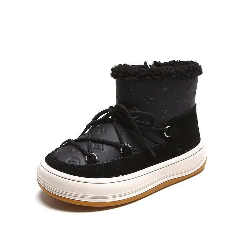 Letclo™ 2022 Fashion Thick Velvet Children Snow Boots letclo Letclo