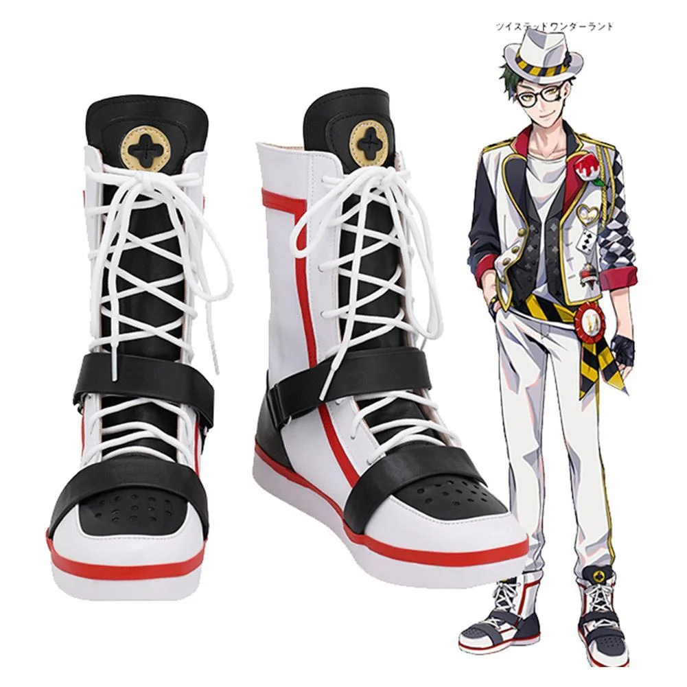 Game Twisted Wonderland Alice In Wonderland Theme Trey Cosplay Shoes