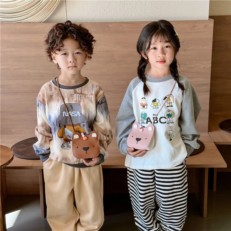 Women’s Pu Leather Bear Cute Square Open Shoulder Bag