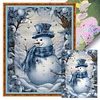 Christmas Snowman-11CT Stamped Cross Stitch 40*50cm