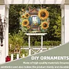 DIY Sunflower House Diamond Painting Pendant (Double-Sided)