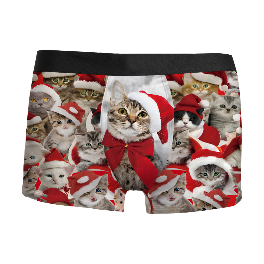 Christmas Cats Boxer Shorts Underwear 