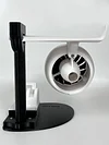 Desktop turbofan creative fan equipped with humidifying spray light tail flame