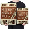 Tool Rules - Metal Tin Signs(8*12Inch/12*16Inch) - Garage