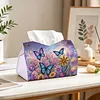 Dreamy Butterfly DIY PULeather Diamond Painting Tissue Box for Adults Beginners Gem Art Painting Napkin Holder for Living Room Bedroom Bathroom Table Decor