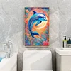 (40*60cm)Dolphin - Full Round Drill Diamond Painting