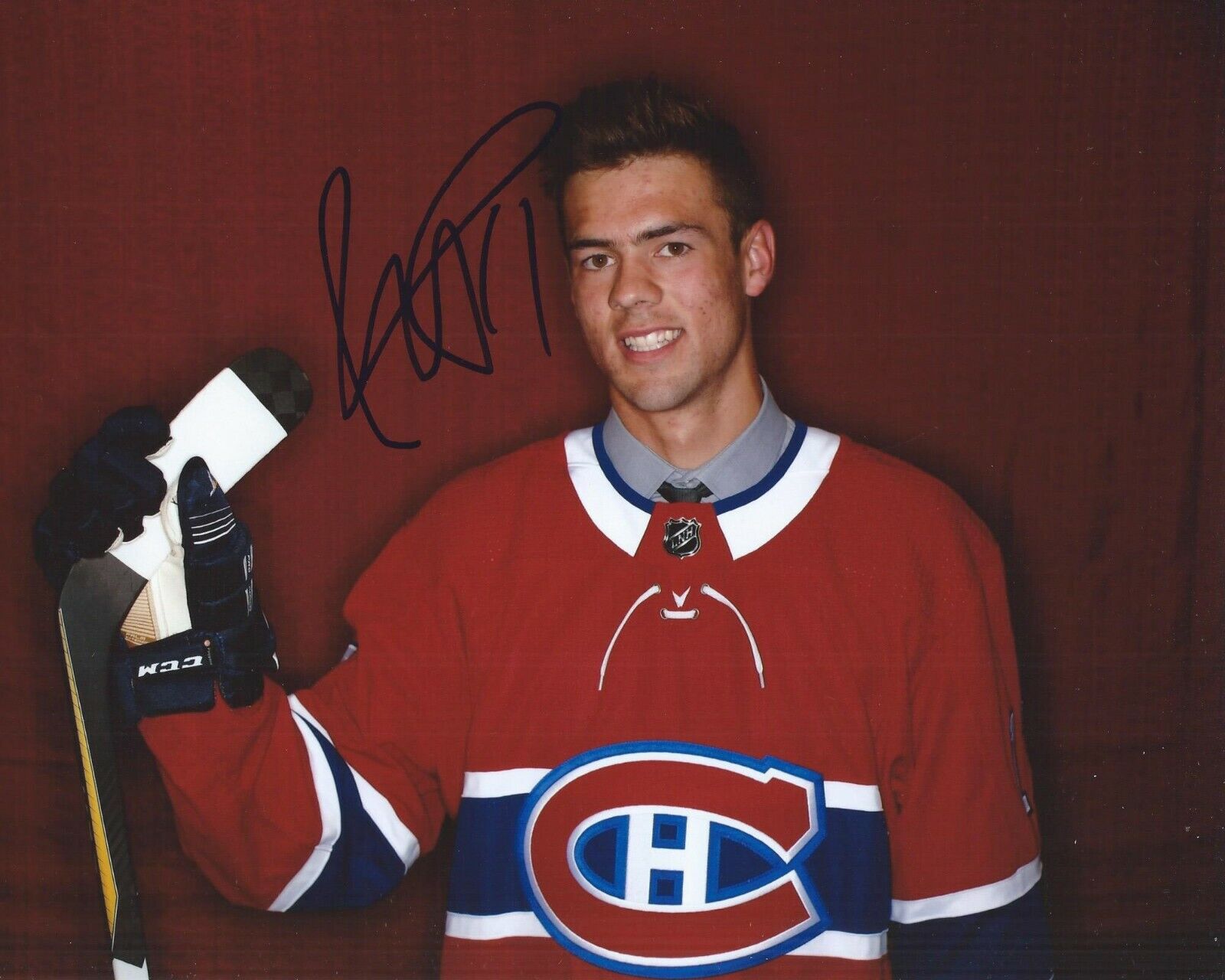 Ryan Poehling Signed 8x10 Draft Photo Poster painting Montreal Canadiens Autographed COA