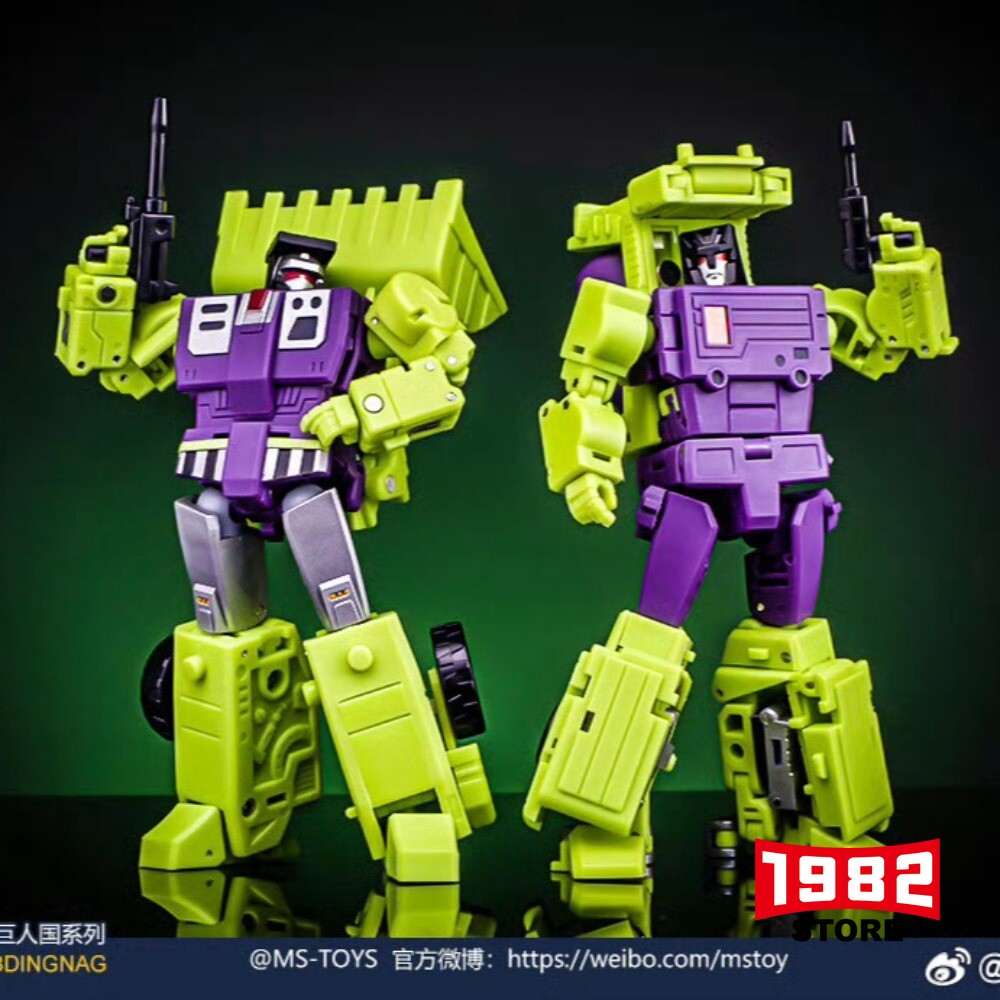 MS-B37A & B38A Shovel/Roller Master 4in Mini Transformers | MAGIC SQUARE G1-Style Convertible Action Figures | Nylon Plastic China Origin