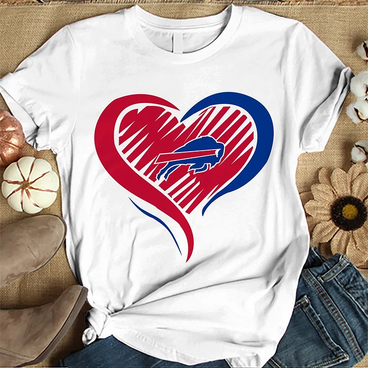 Buffalo Bills  Women's White Relaxed T-Shirt