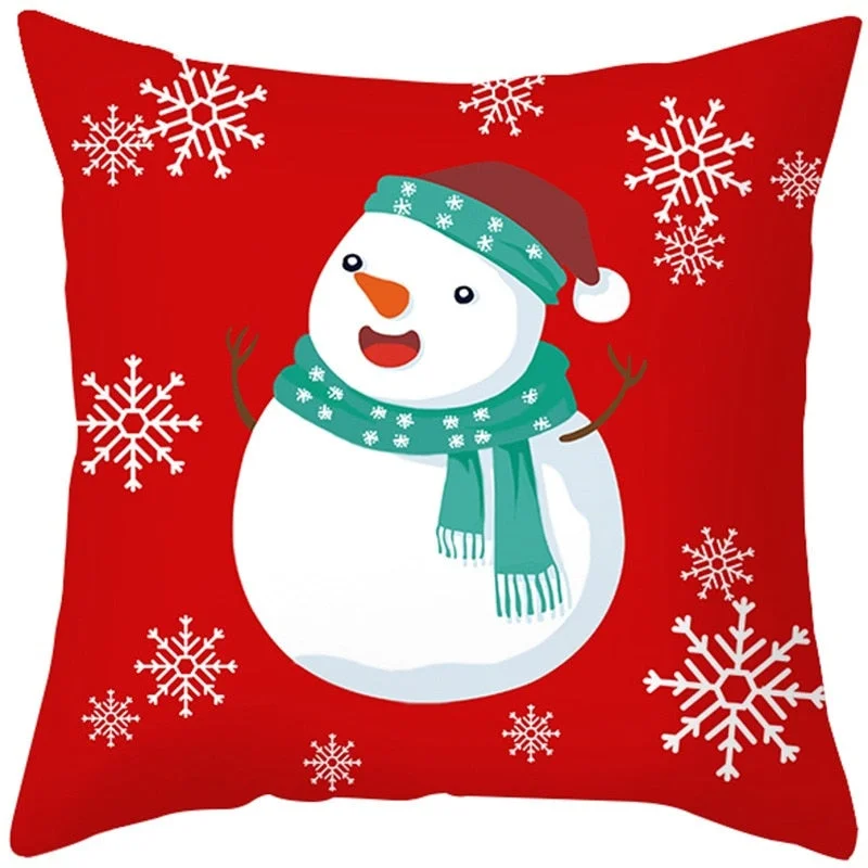 Merry Christmas Decorations For Home 2021 Christmas Cushion Cover Xmas Ornament Cristmas Navidad Natal Gifts Happy New Year 2022