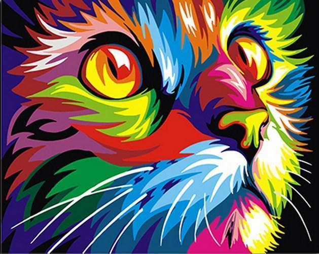 

Abstract Cat – Paint By Numbers - 40*50CM, 501 Original