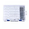64 Double Buckle Large Clear Bead Organizer Box with Compartments Plastic Storage Boxes Set with Stickers Multifunctional Diamond Painting Storage Containers for Diamonds Seeds Beads Nail Rhinestones