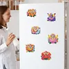 【Clearance Sale】6Pcs Acrylic Flower Elf Diamond Art Refrigerator Magnets Sticker for Beginners
