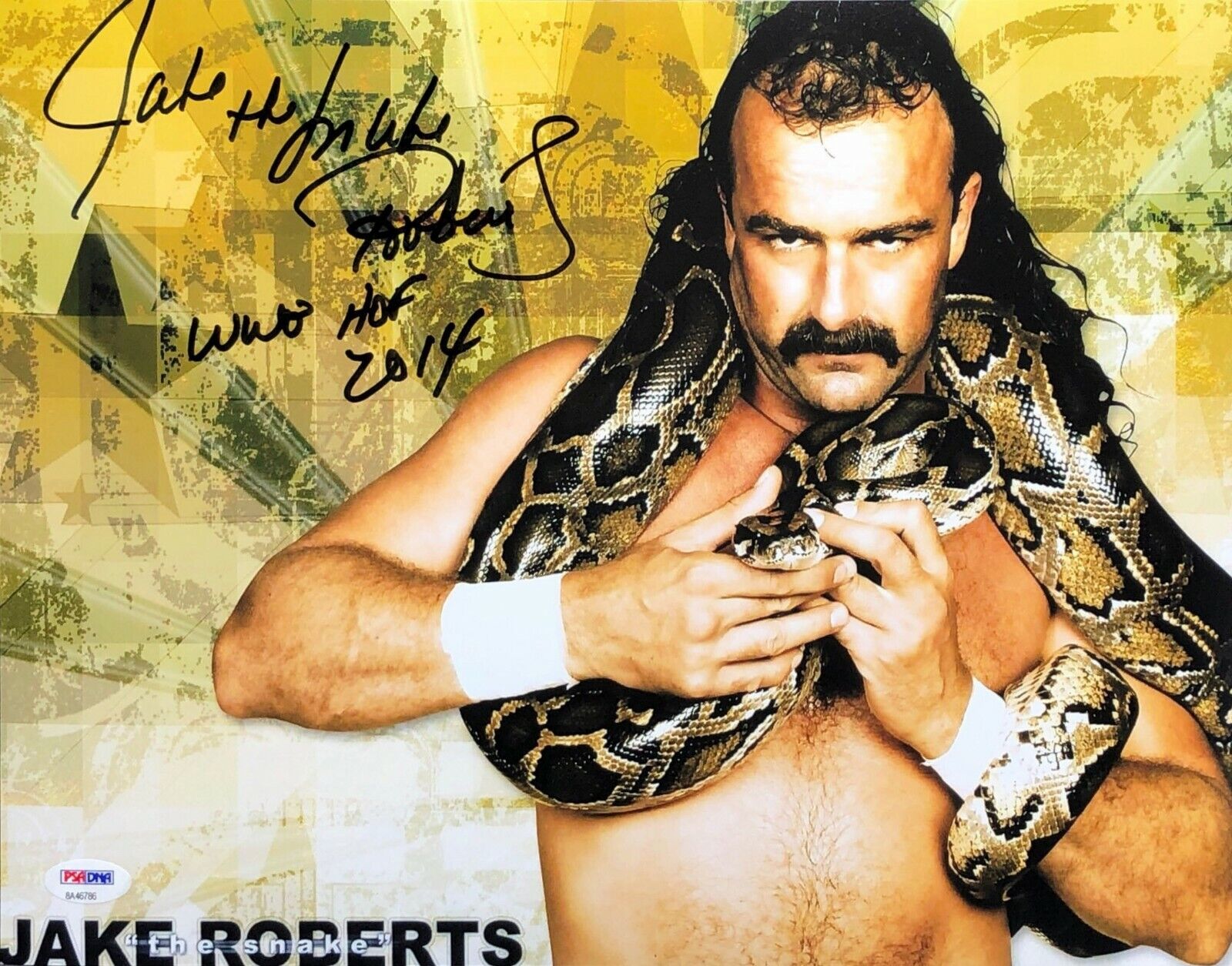 Jake 'The Snake' Roberts Signed Wrestling 11x14 Photo Poster painting WWE HOF 2014