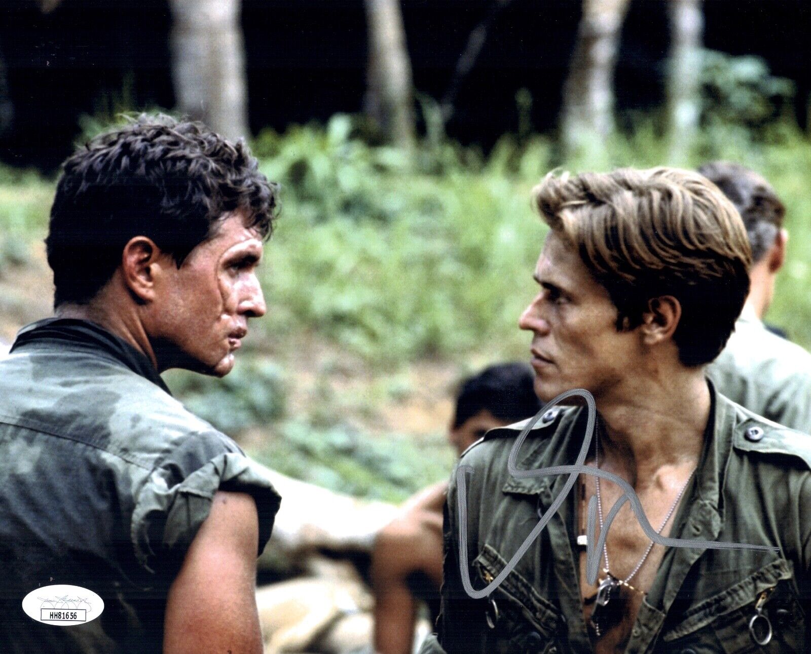 WILLEM DAFOE Signed PLATOON 8x10 Sergeant Elias Photo Poster painting Autograph JSA COA Cert