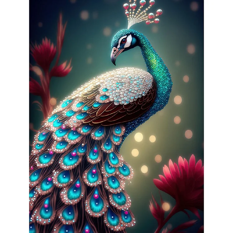 Full Round Diamond Painting - Peacock 30*40CM
