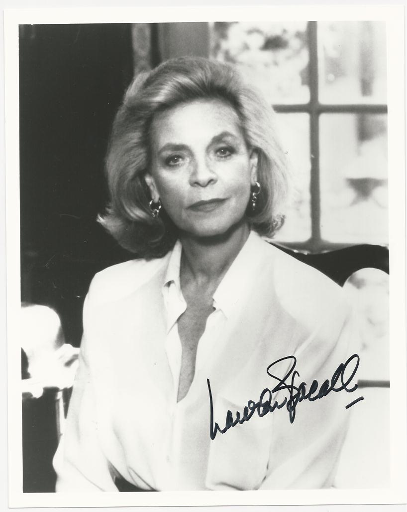 Lauren Bacall signed Photo Poster painting