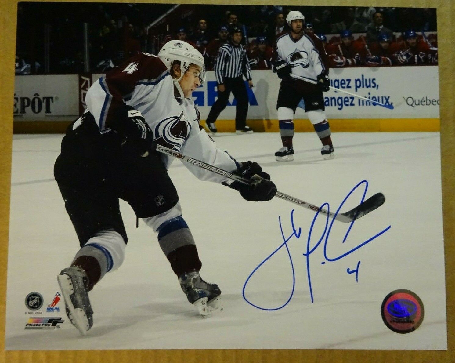 Autographed JOHN-MICHAEL LILES Signed Colorado Avalanche 8x10 Photo Poster painting File