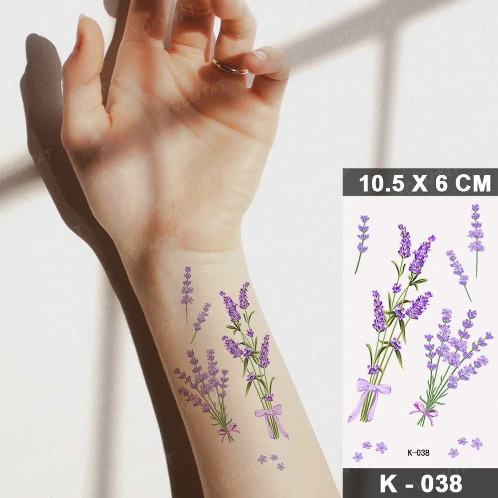 Waterproof Temporary Tattoo Sticker Moth Butterfly Wolf Snake Deer Panda Animal Flash Tatto Women Men Kids Body Art Fake Tattoos