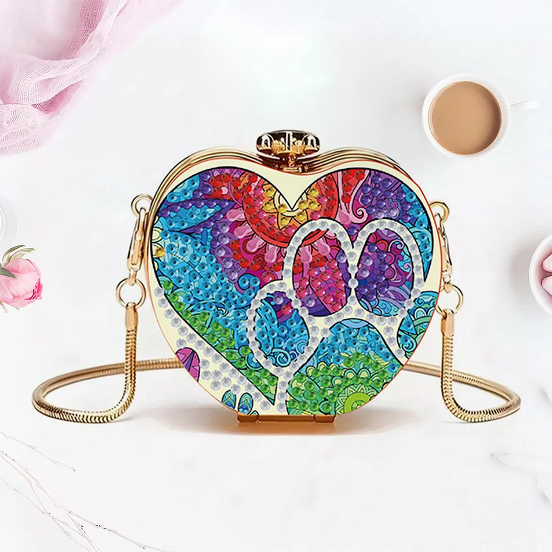 Big Cat Paw DIY Acrylic Love Art Diamond Painting Coin Purse w/ Chain for Women